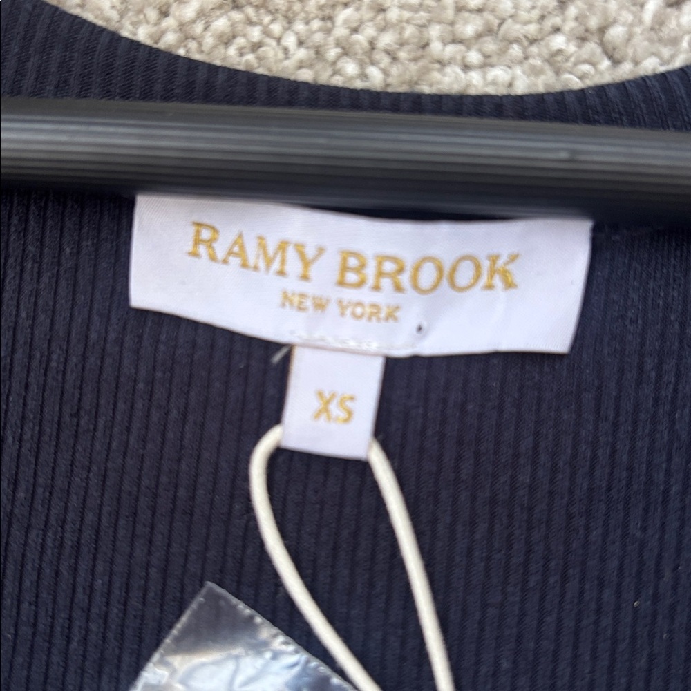 NWT $485 Ramy Brook Navy Aralyn Dress. Size XS - Picture 7 of 10
